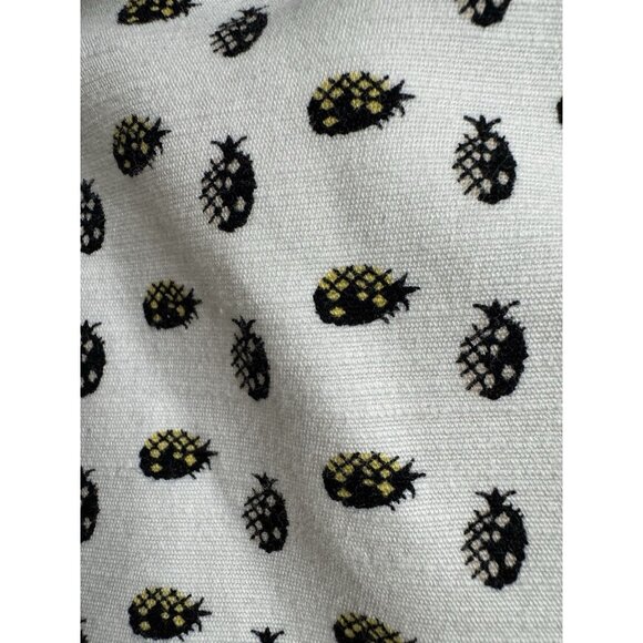 Ann Taylor Petite Pineapple Print Ankle Pants Women 14P White Cropped Stretch - Picture 4 of 6